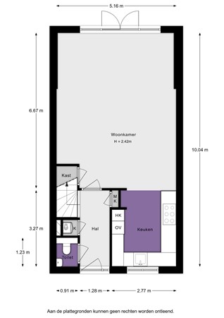 Floorplan - Bernhardstraat 1B, 3274 AB Heinenoord